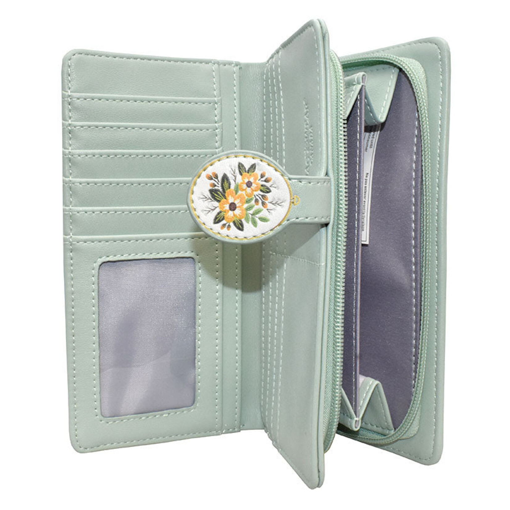 Shagwear W009507 Mint Green Embroidery Hoops - Large Wallet