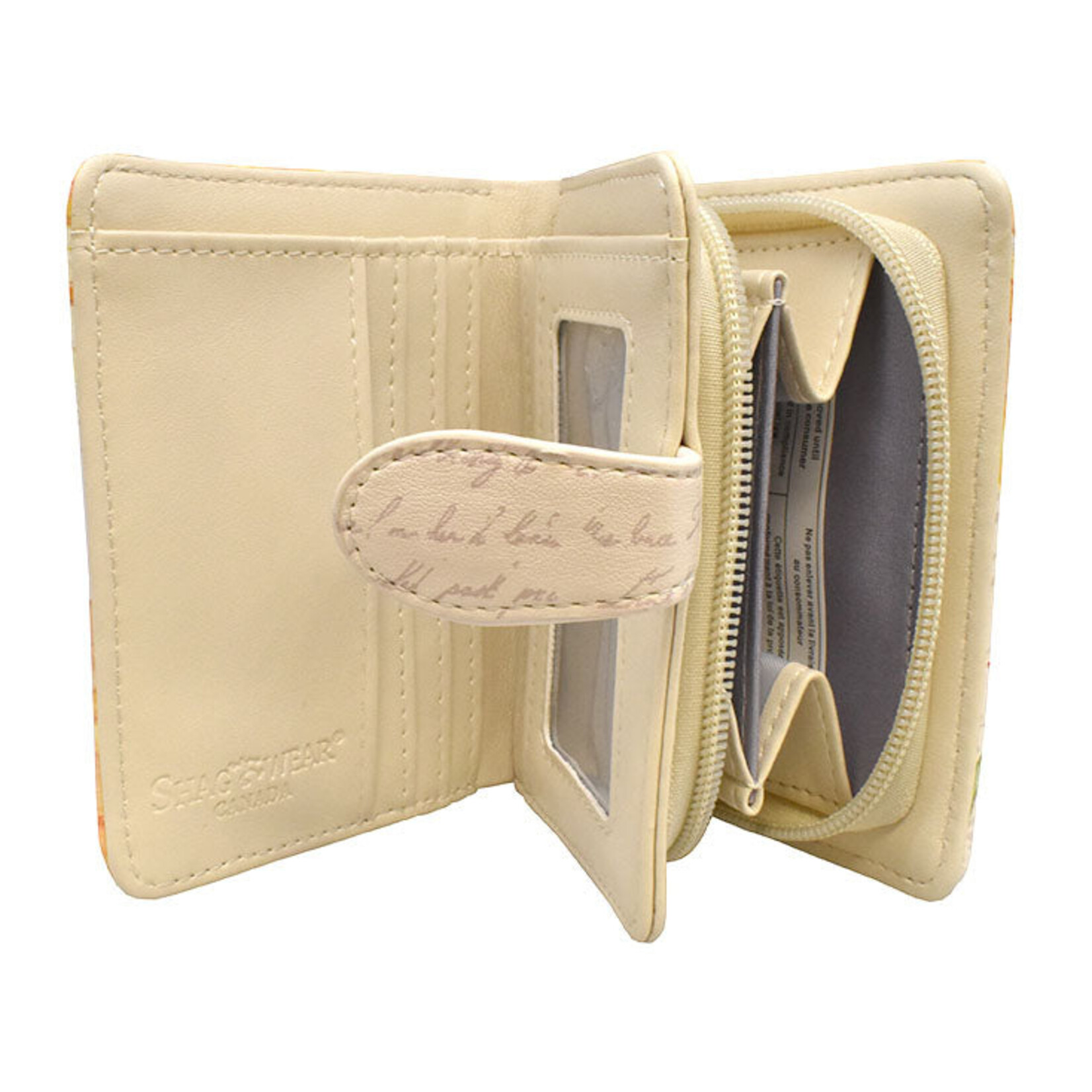 Shagwear W009504sm Beige Sunflower - Small Wallet
