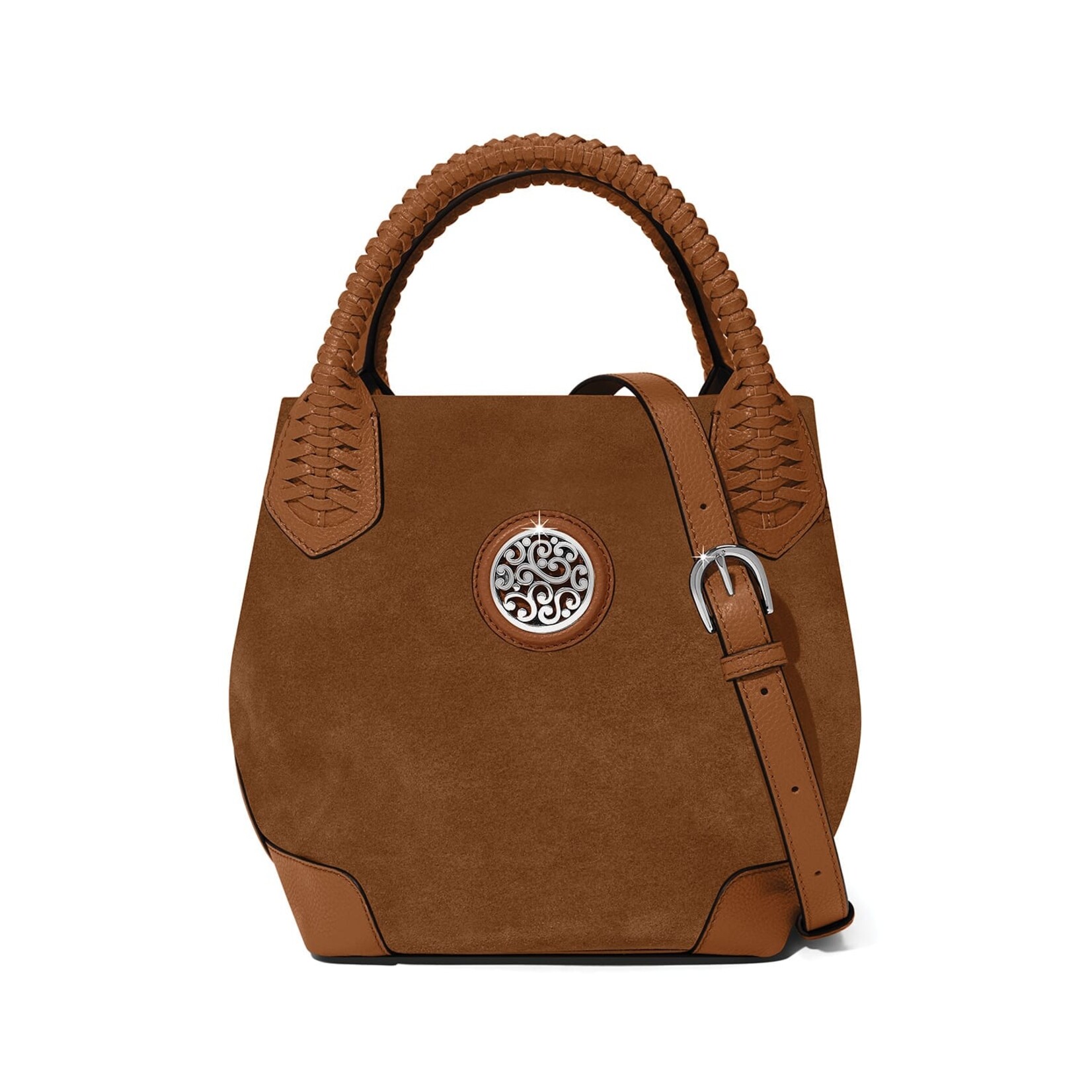 Brighton H44188 Reina Suede Medium Tote - Luggage