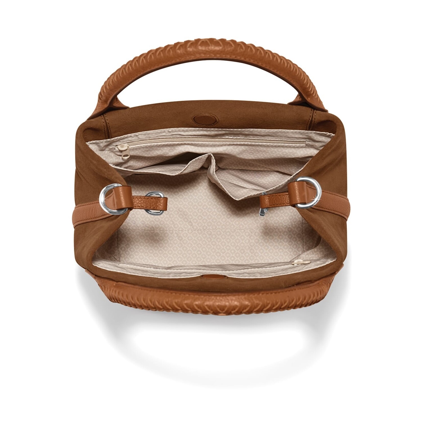 Brighton H44188 Reina Suede Medium Tote - Luggage