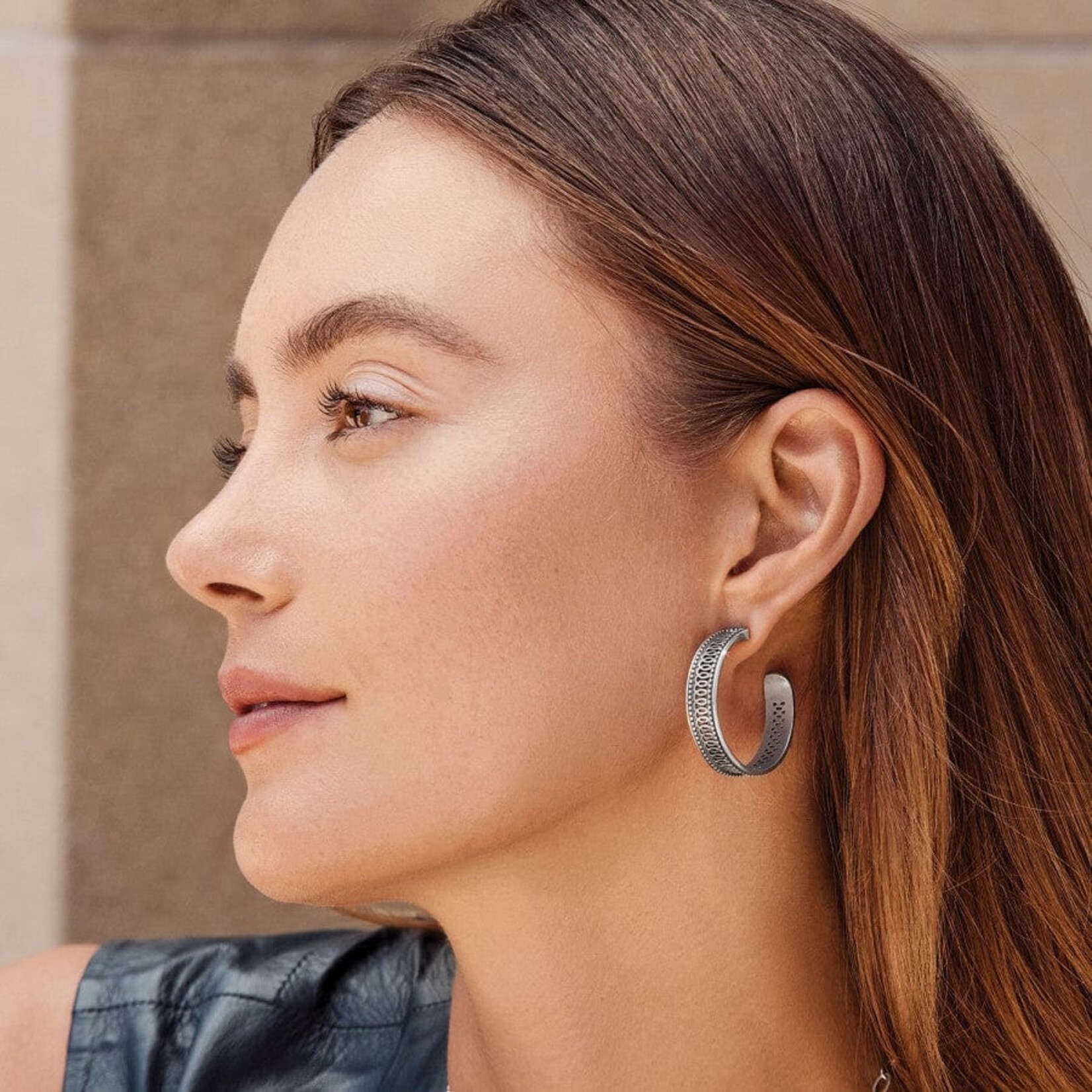 Brighton JA0010 Ferrara Siena Large Hoop Earrings