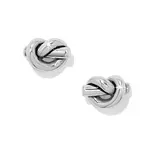 Brighton JA0195 Interlok Single Knot Mini Earrings - Silver