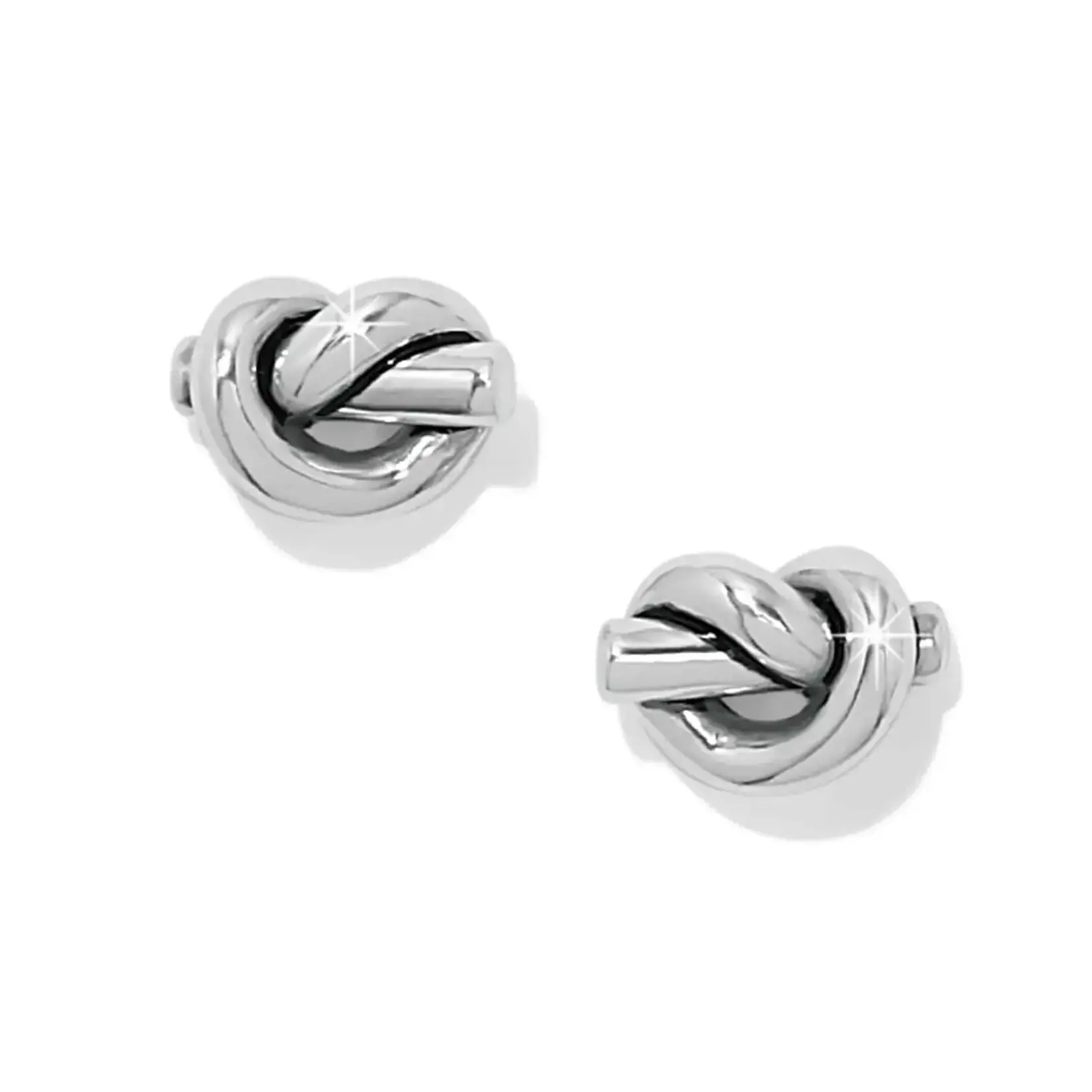Brighton JA0195 Interlok Single Knot Mini Earrings - Silver