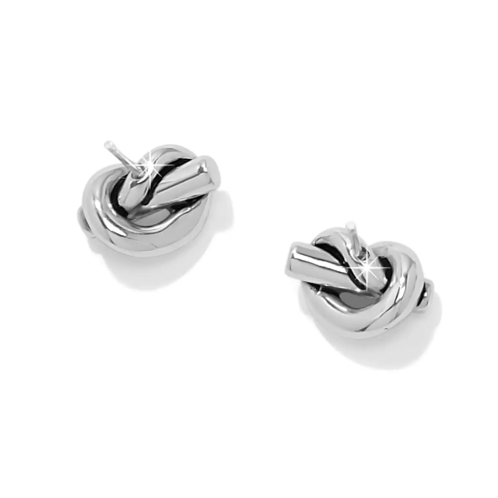 Brighton JA0195 Interlok Single Knot Mini Earrings - Silver