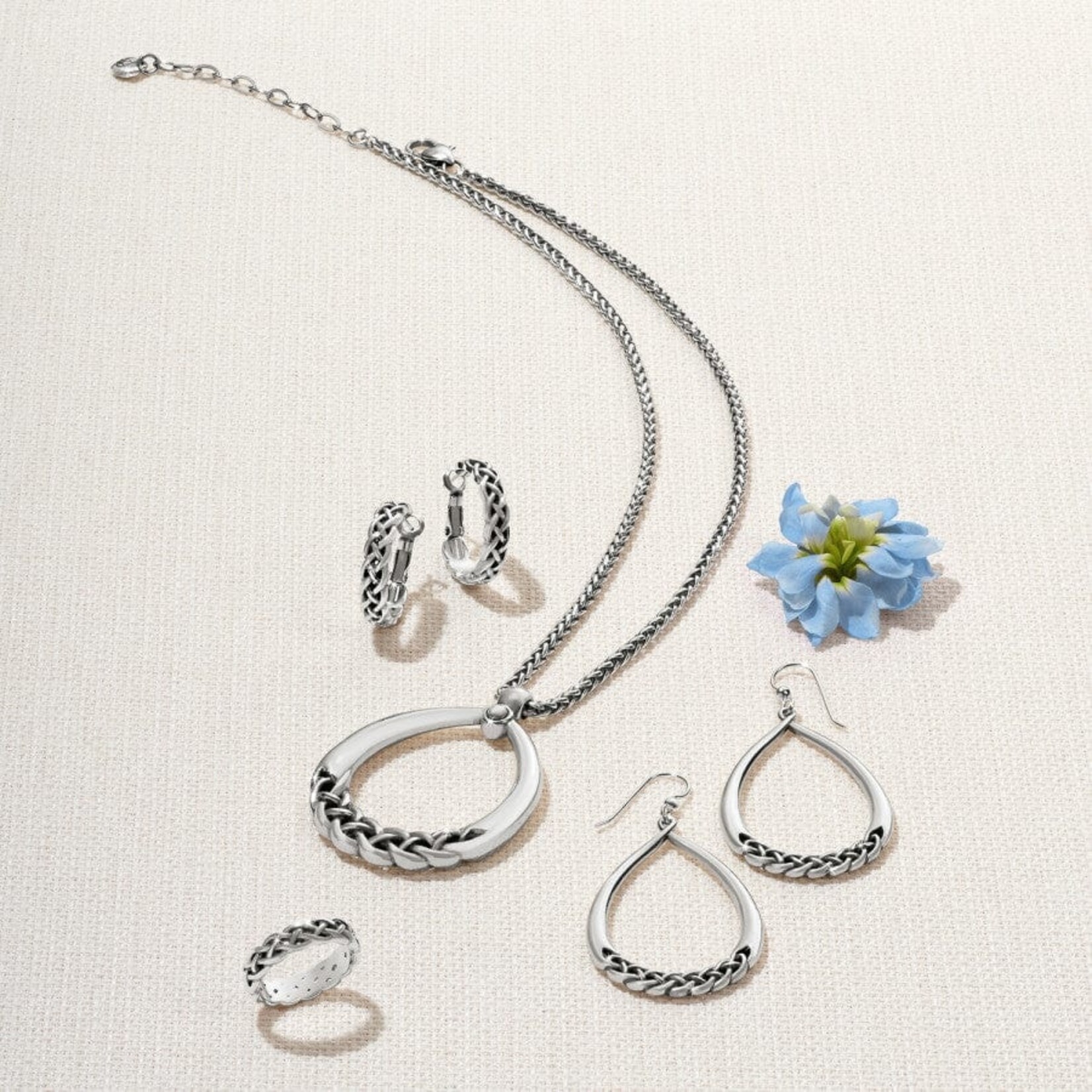 Brighton JA8890 Interlok Braid Small Hoop Earrings