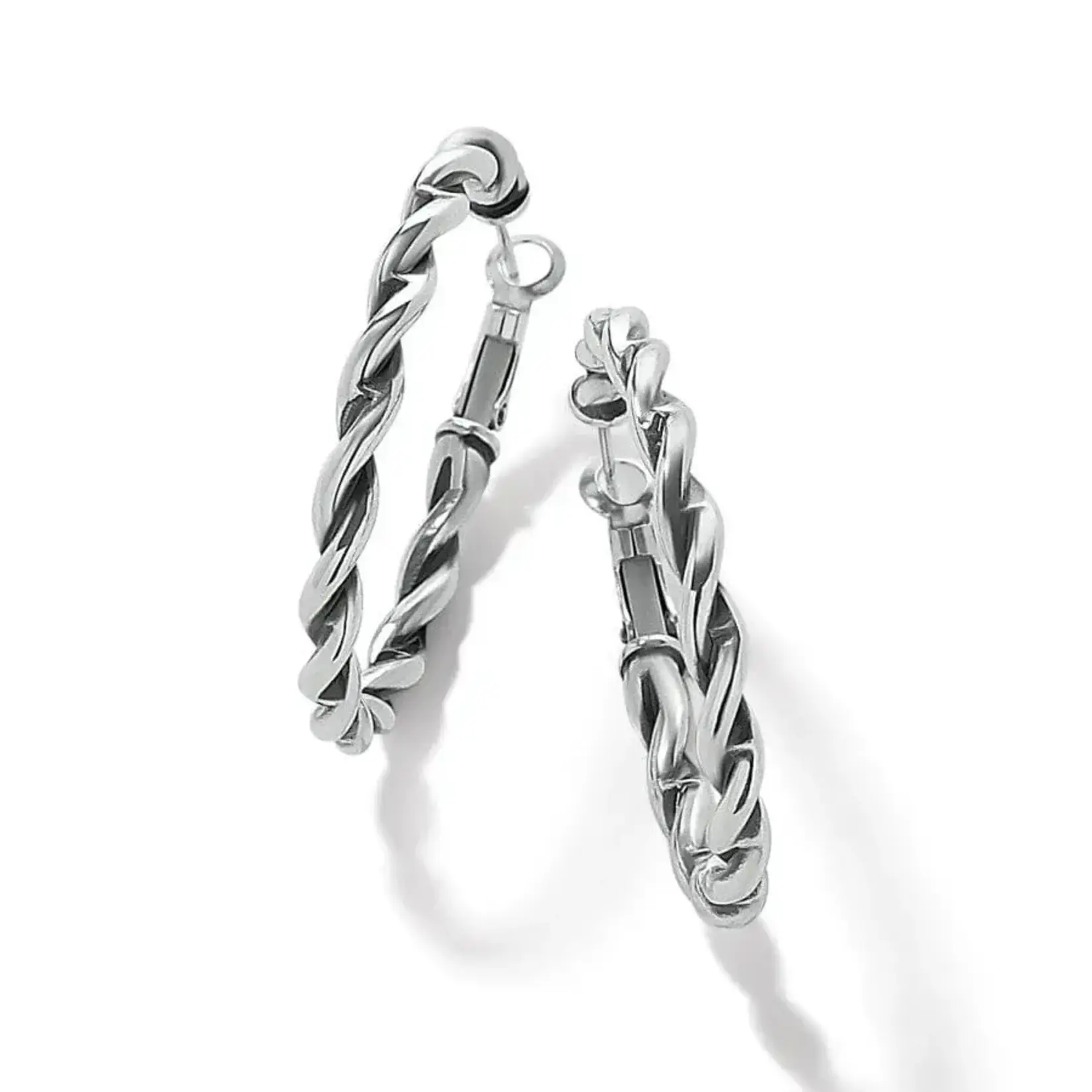 Brighton JA9893 Interlok Twist Oval Leverback Hoop Earrings