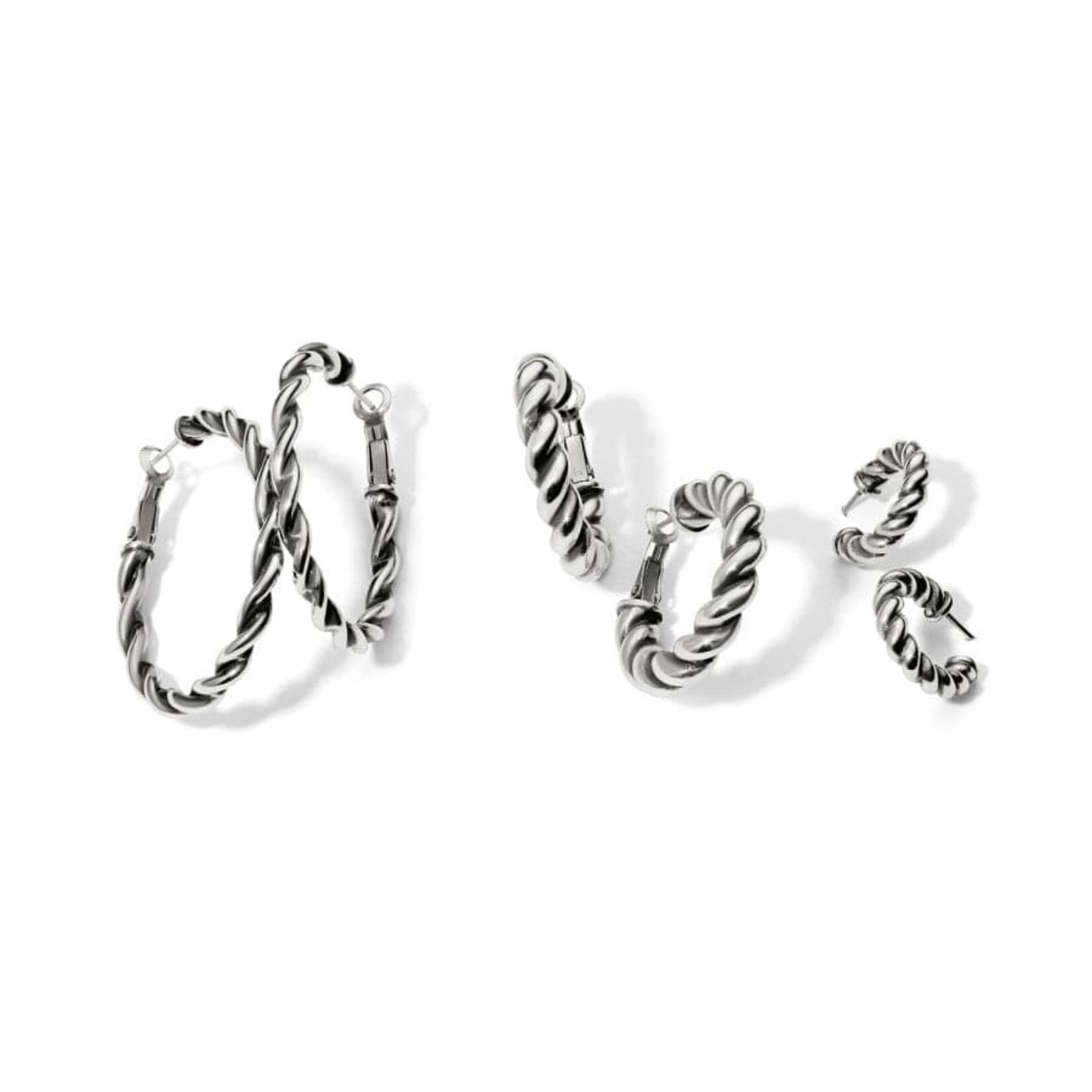 Brighton JA9893 Interlok Twist Oval Leverback Hoop Earrings