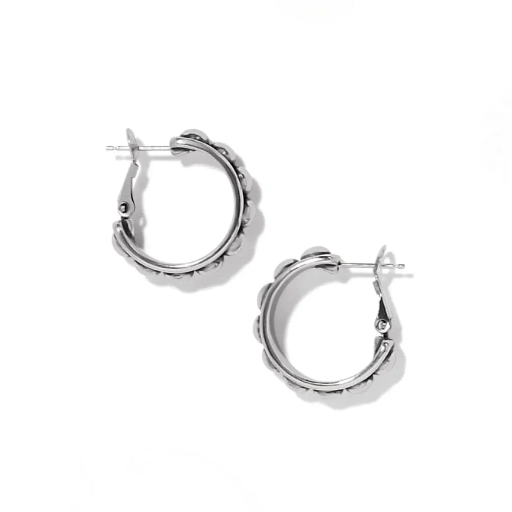 Brighton JA9896 Pretty Tough Stud Medium Hoop Earrings
