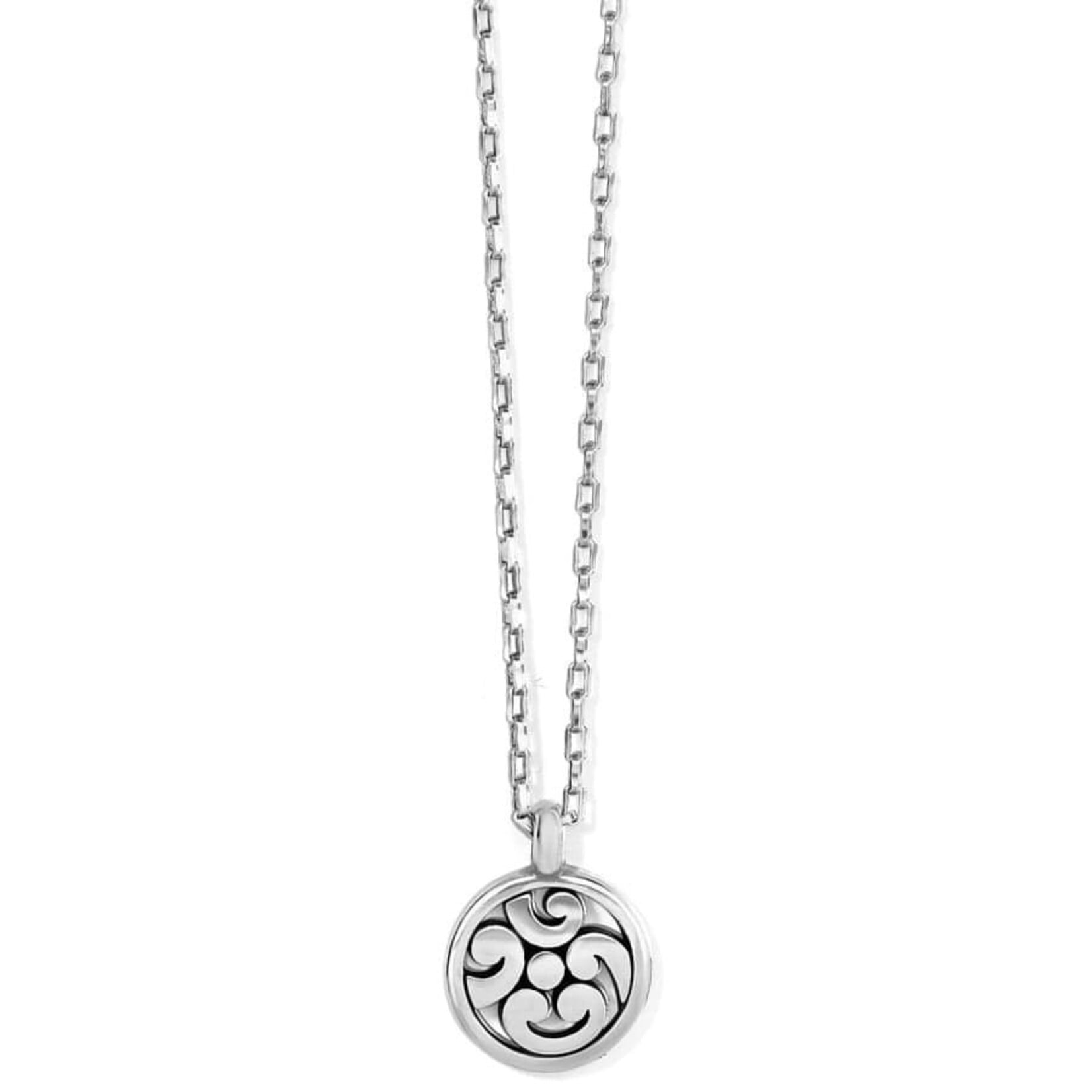 Brighton JM6960 Contempo Medallion Petite Necklace - Silver