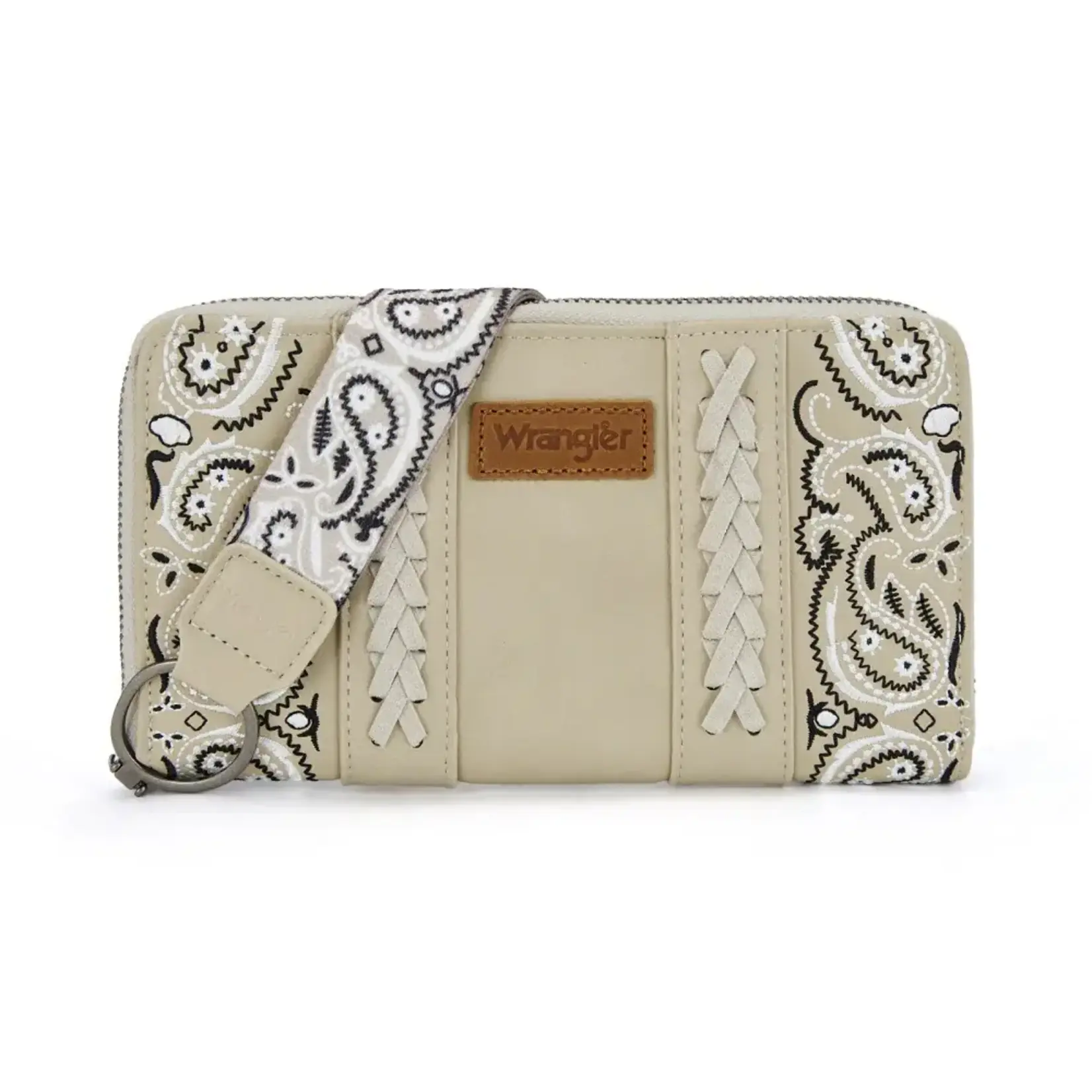 Wrangler WG331-W115TN  - Tan - Wrangler Braided Paisley Bandana Wallet