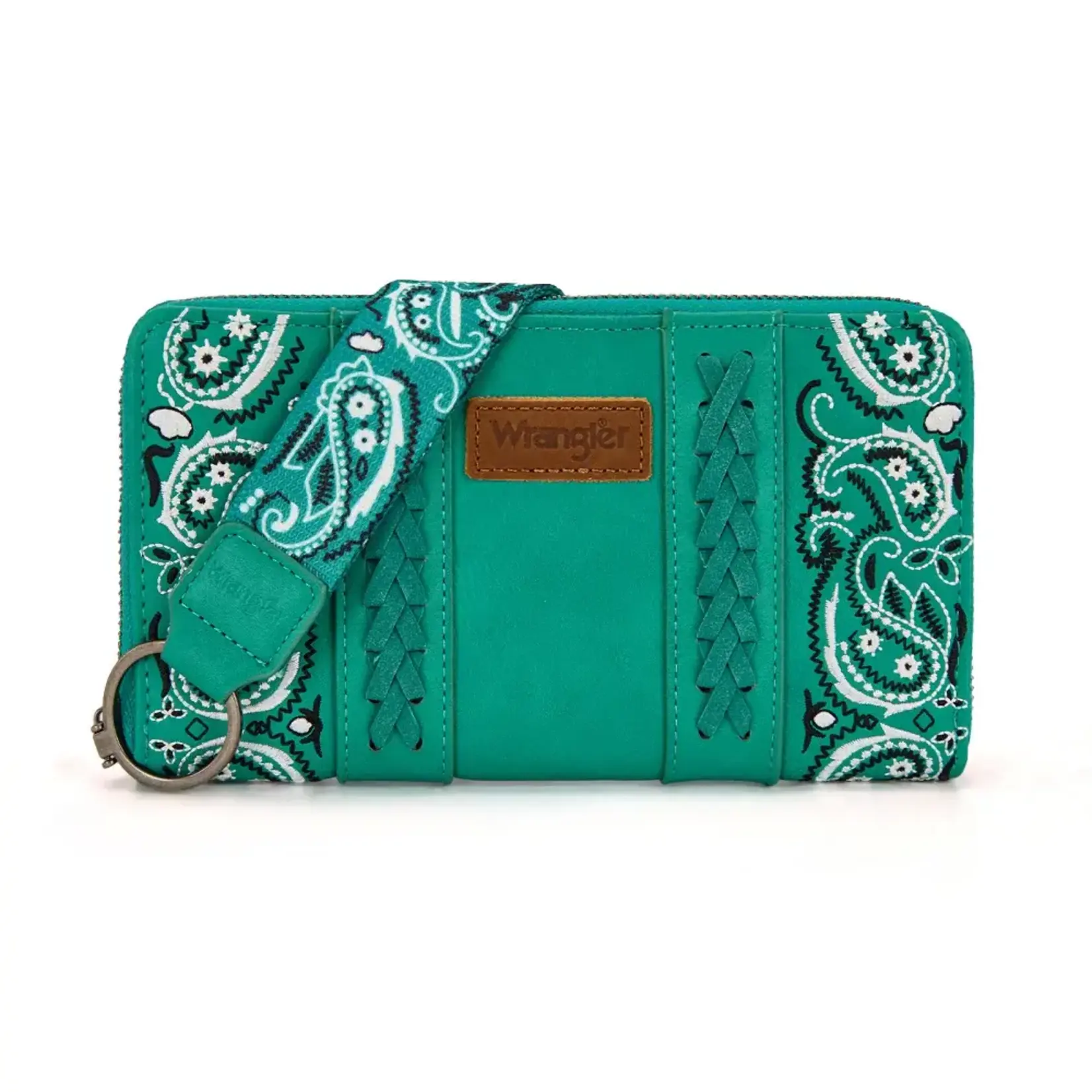 Wrangler WG331-W115TQ - Turquoise - Wrangler Braided Paisley Bandana Wallet