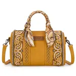 Wrangler WG331-9012YL - Yellow - Wrangler Braided Paisley Bandana Boston Bag