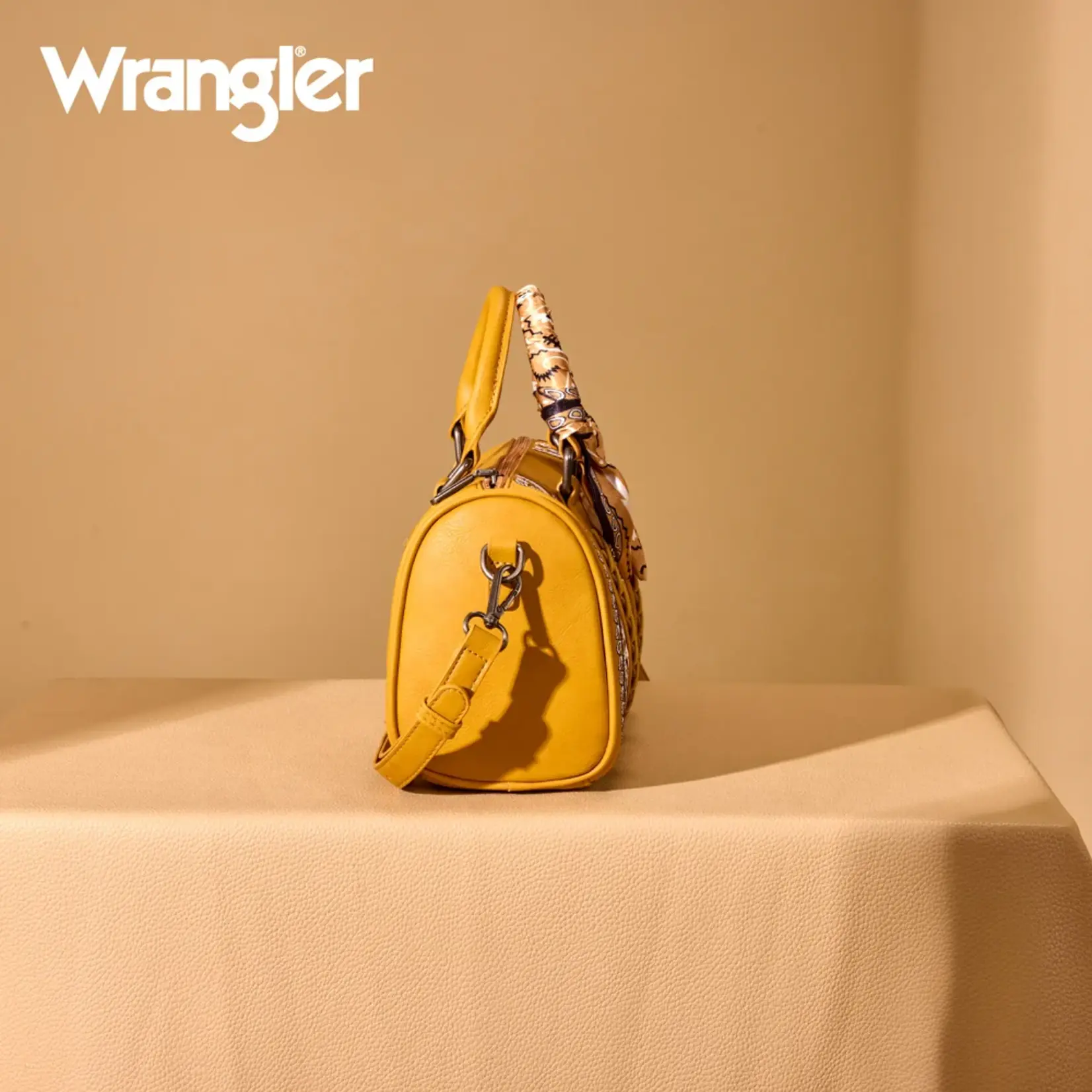 Wrangler WG331-9012YL - Yellow - Wrangler Braided Paisley Bandana Boston Bag