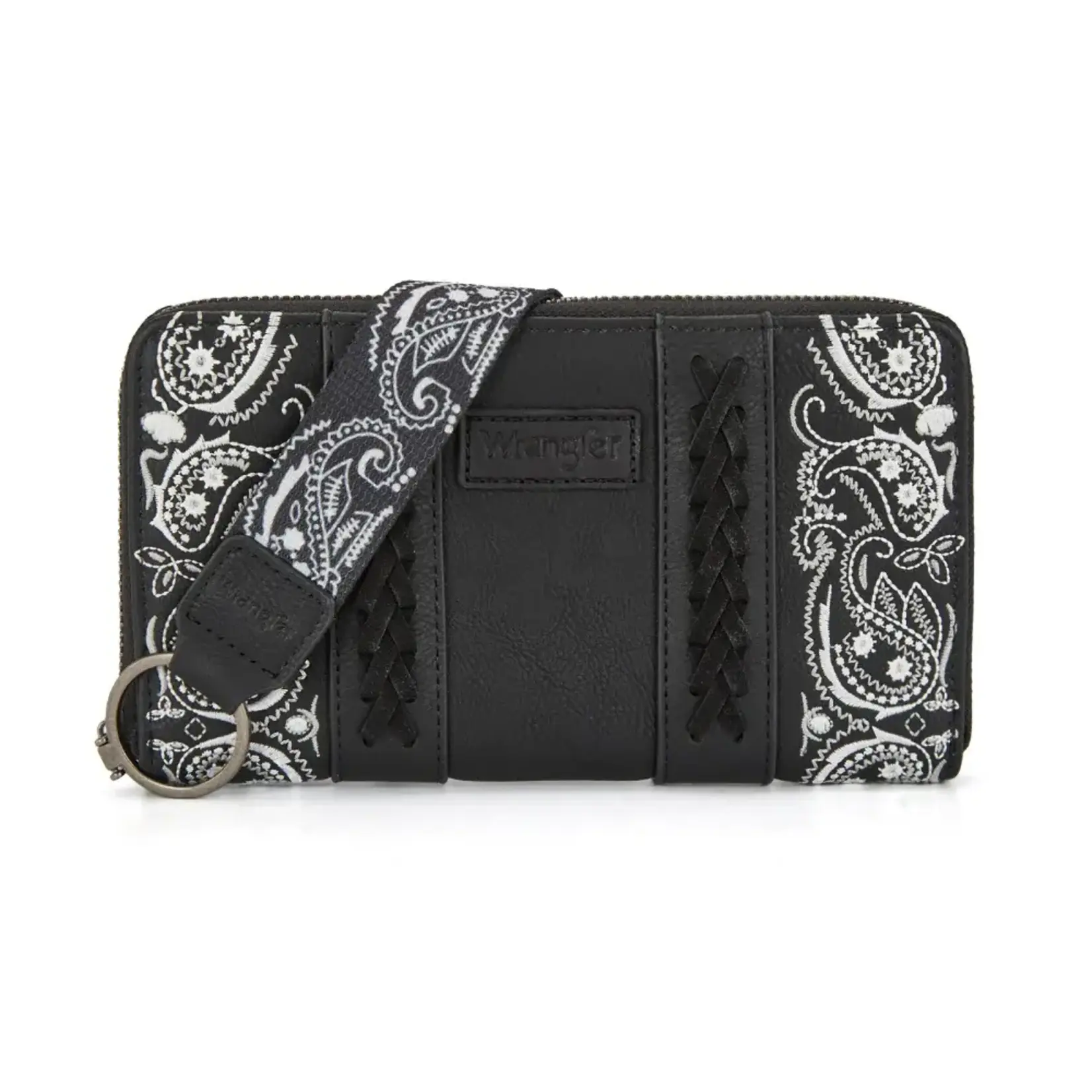 Wrangler WG331-W115BK - Black - Wrangler Braided Paisley Bandana Wallet