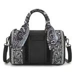 Wrangler WG331-9012BK - Black - Wrangler Braided Paisley Bandana Boston Bag