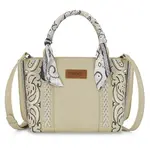 Wrangler WG331-2005TN - Tan - Wrangler Braided Paisley Bandana Tote Bag