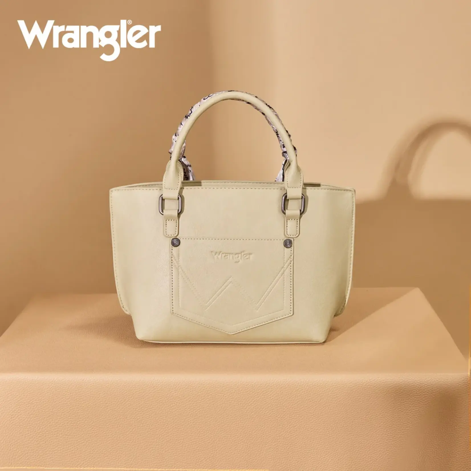 Wrangler WG331-2005TN - Tan - Wrangler Braided Paisley Bandana Tote Bag