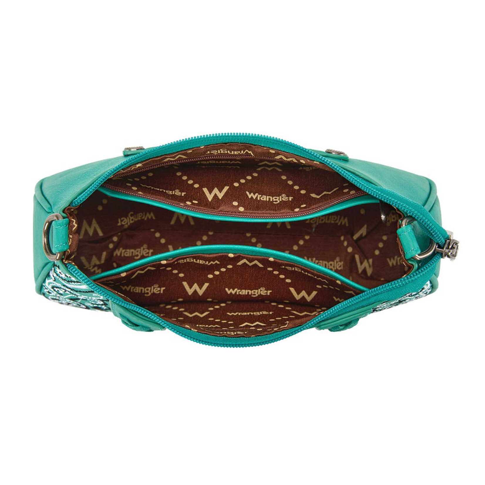 Wrangler WG331-818TQ - Turquoise - Wrangler Braided Paisley Bandana Shoulder Bag