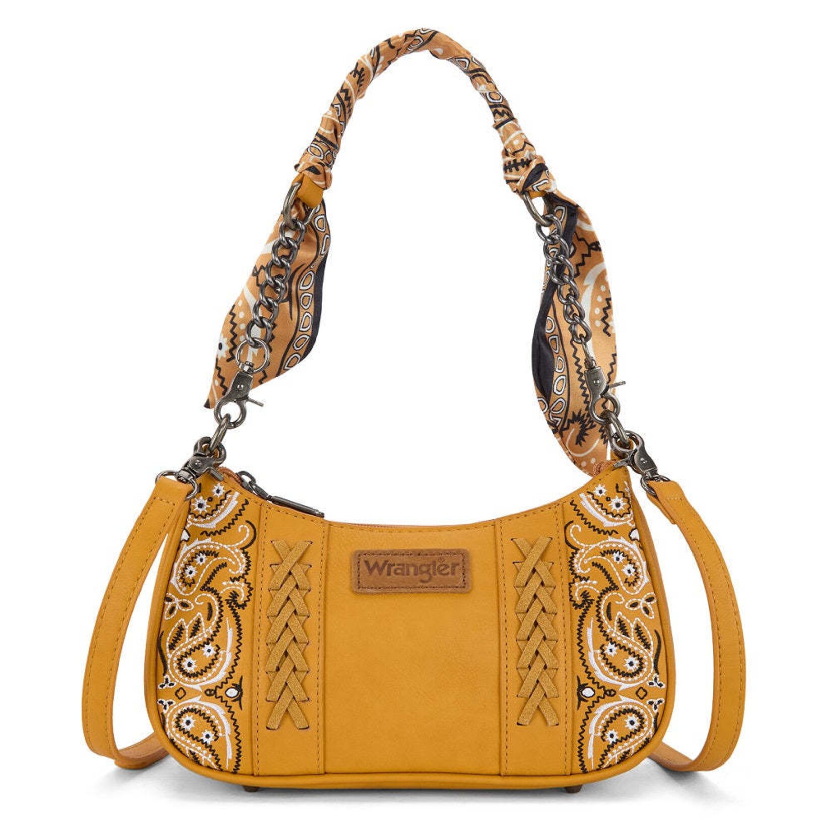 Wrangler WG331-818YL - Yellow - Wrangler Braided Paisley Bandana Shoulder Bag