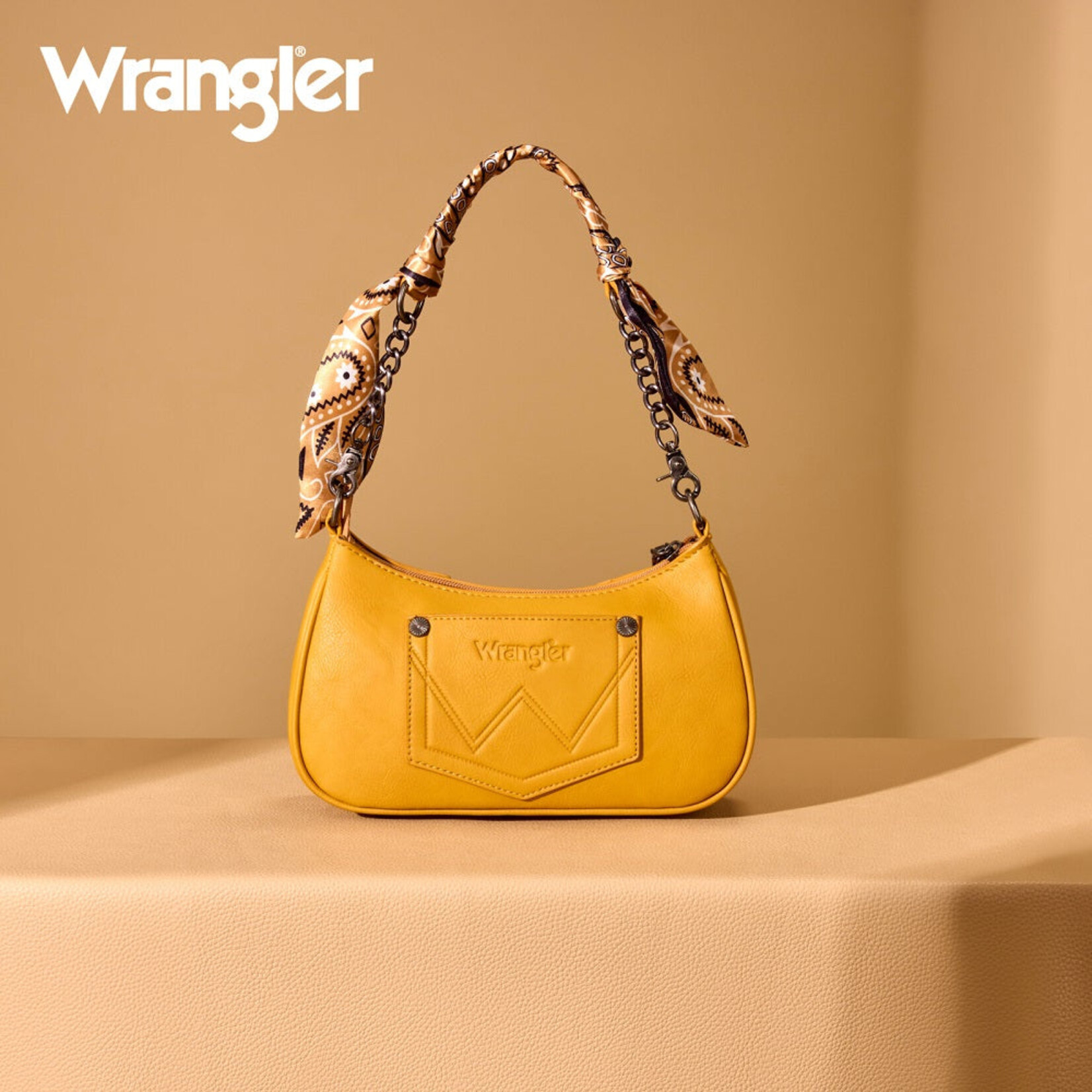 Wrangler WG331-818YL - Yellow - Wrangler Braided Paisley Bandana Shoulder Bag