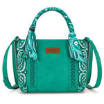 Wrangler WG331-2005TQ - Turquoise - Wrangler Braided Paisley Bandana Tote Bag