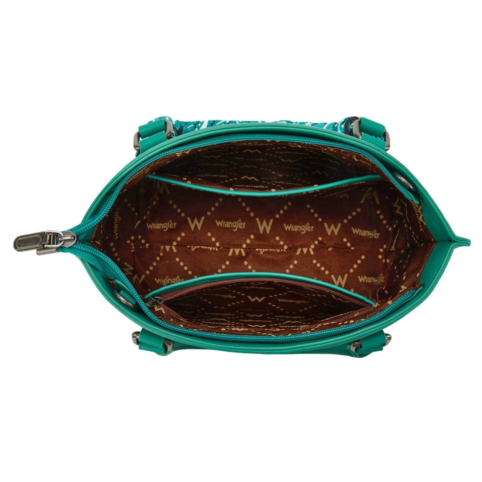 Wrangler WG331-2005TQ - Turquoise - Wrangler Braided Paisley Bandana Tote Bag
