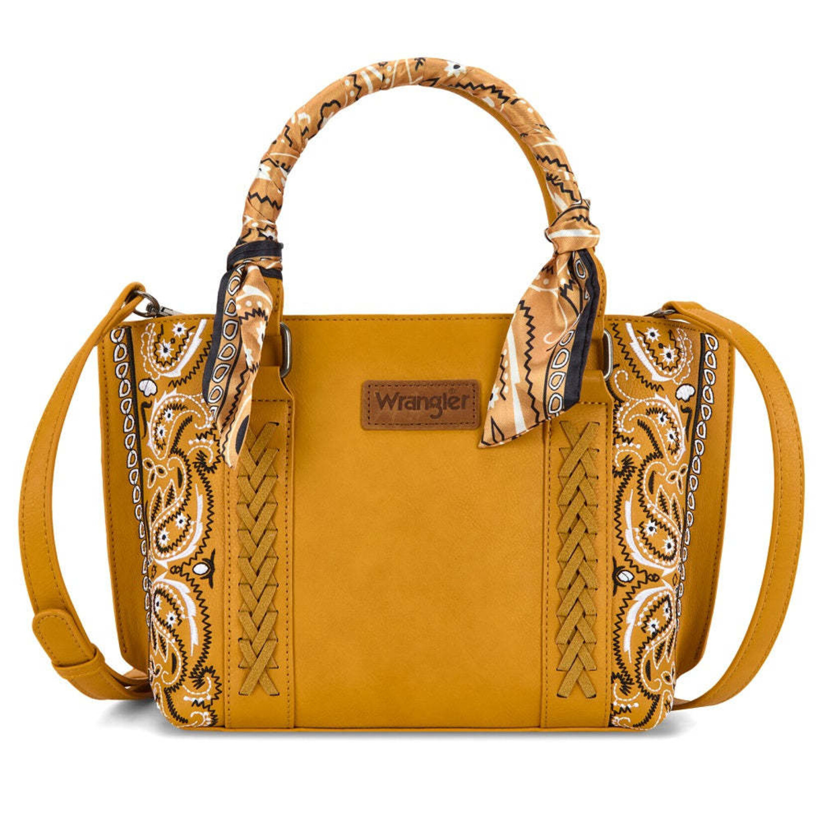 Wrangler WG331-2005YL - Yellow - Wrangler Braided Paisley Bandana Tote Bag