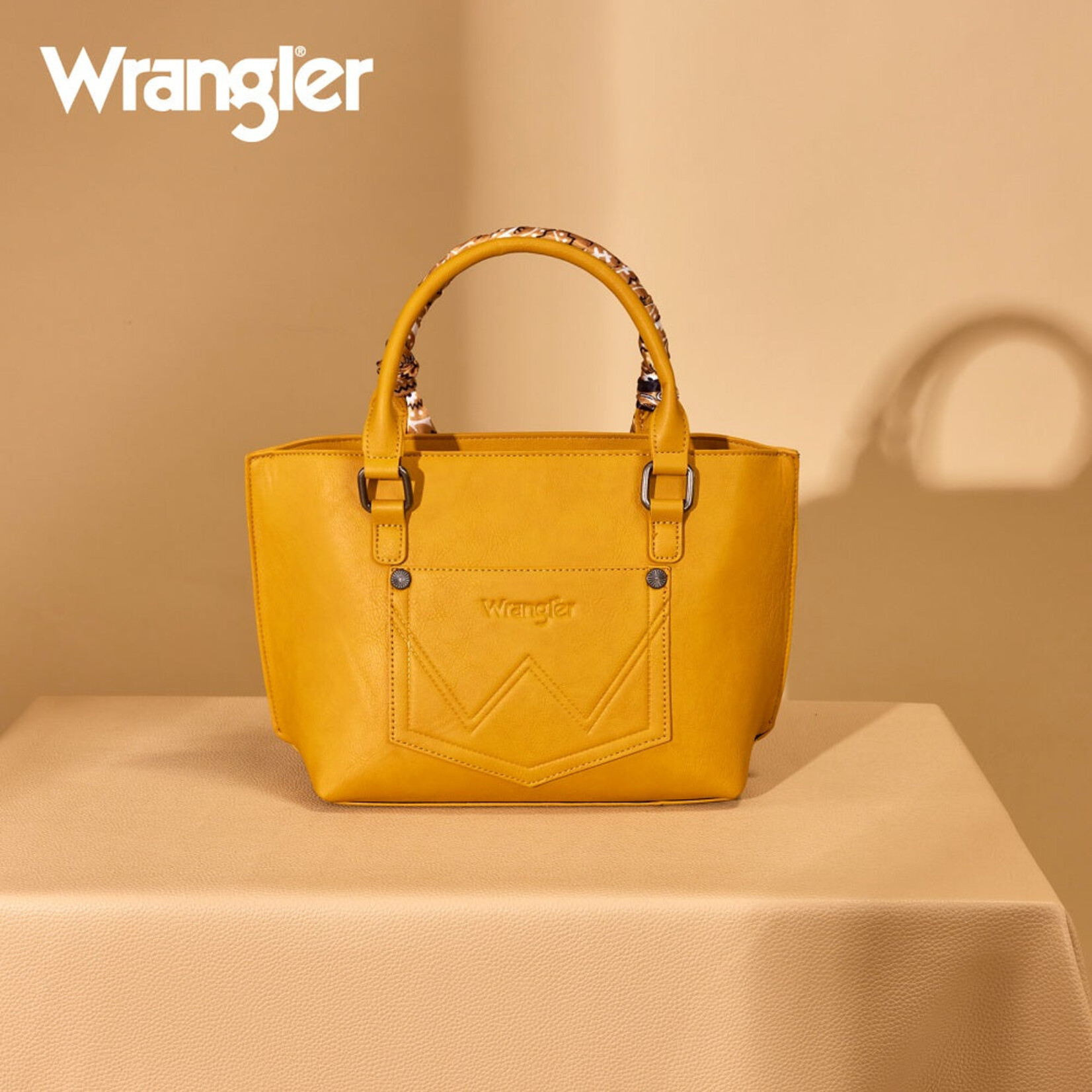 Wrangler WG331-2005YL - Yellow - Wrangler Braided Paisley Bandana Tote Bag
