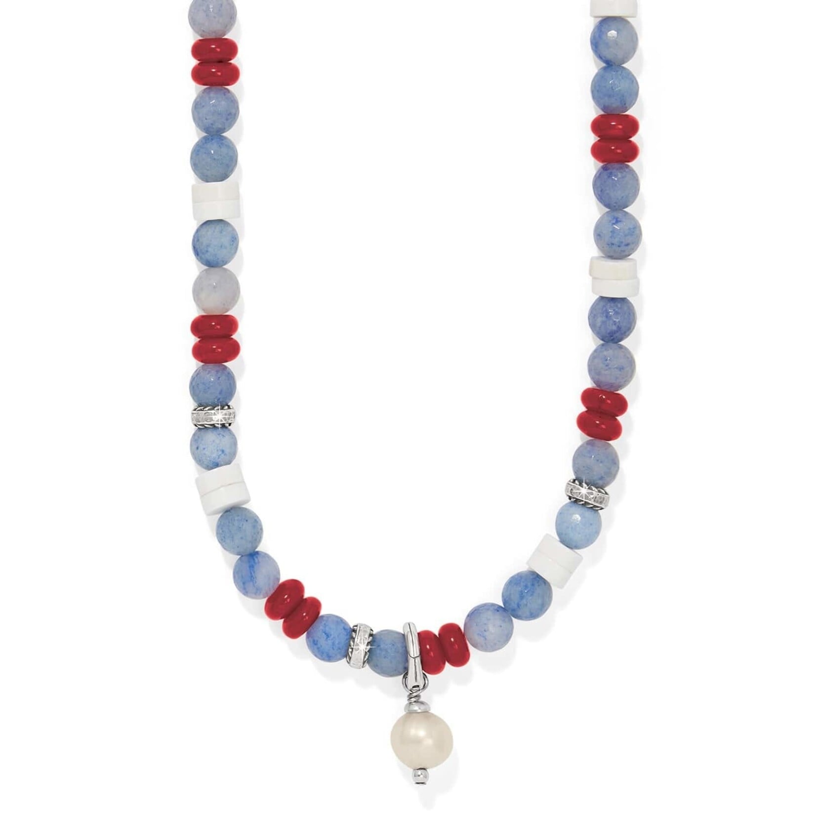 Brighton JM0009 Americana Beach Pearl Charm Necklace