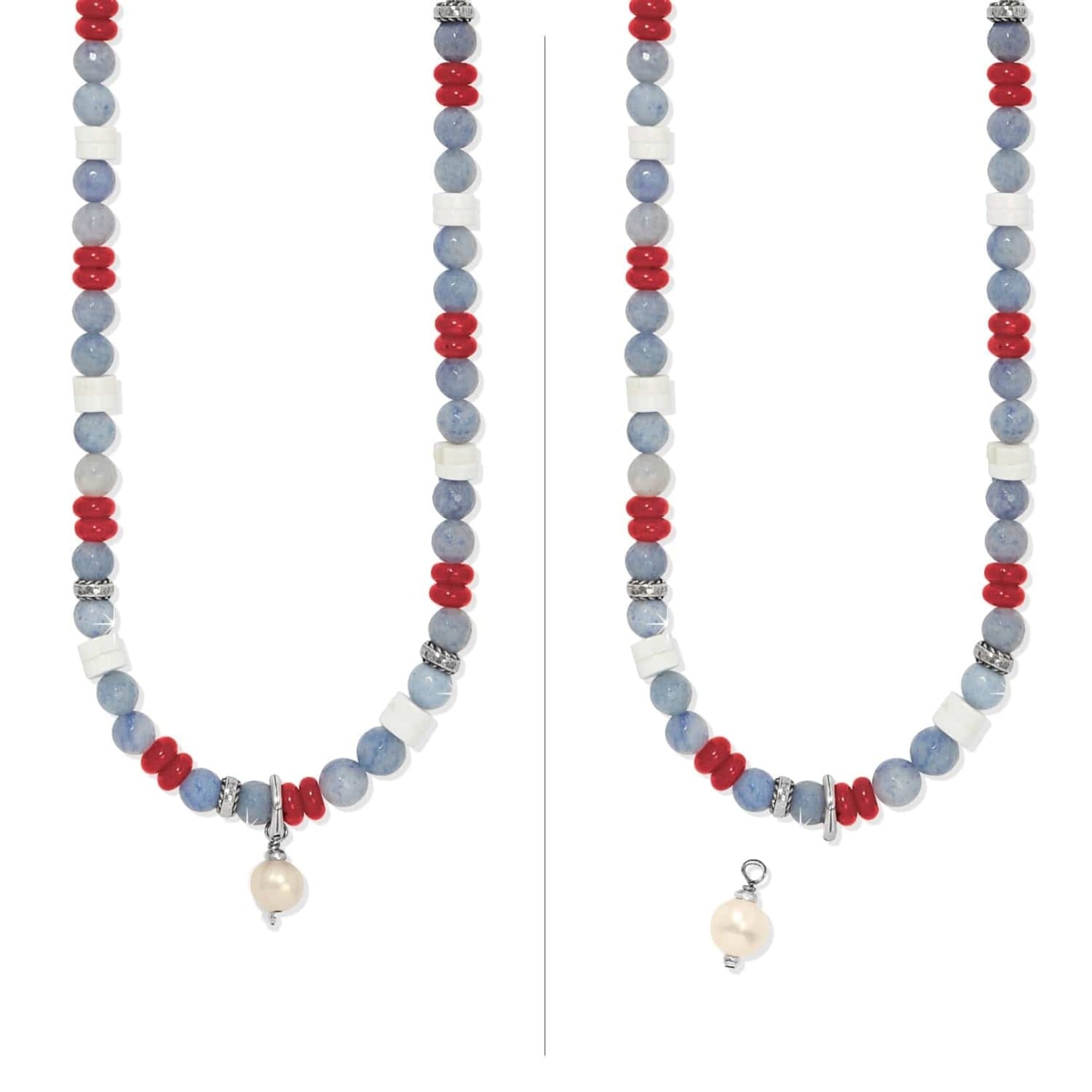Brighton JM0009 Americana Beach Pearl Charm Necklace