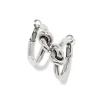 Brighton JA0134 Interlok Single Knot Hoop Earrings Silver