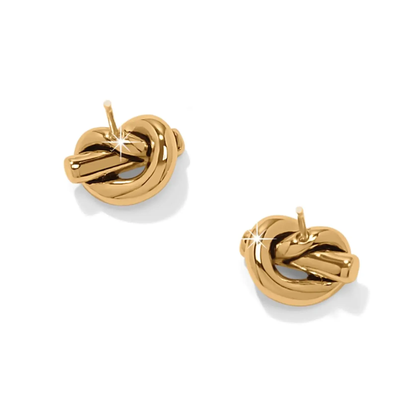 Brighton JA0197 Interlok Single Knot Mini Earrings - Gold
