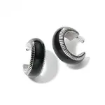 Brighton JA9898 Interlok Noir Small Hoop Earrings