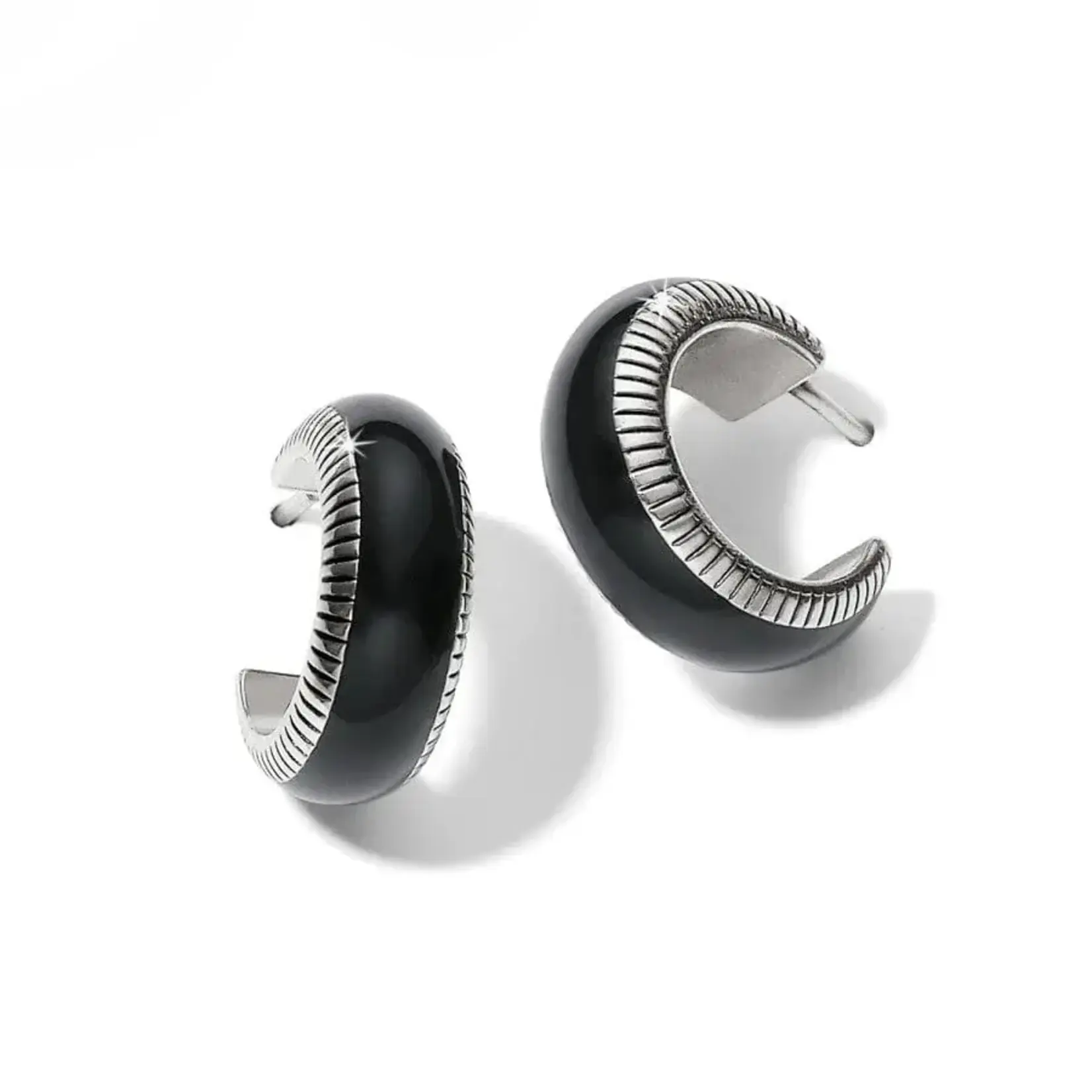 Brighton JA9898 Interlok Noir Small Hoop Earrings