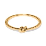 Brighton JF0316 Interlok Single Knot Hinged Bangle - Gold