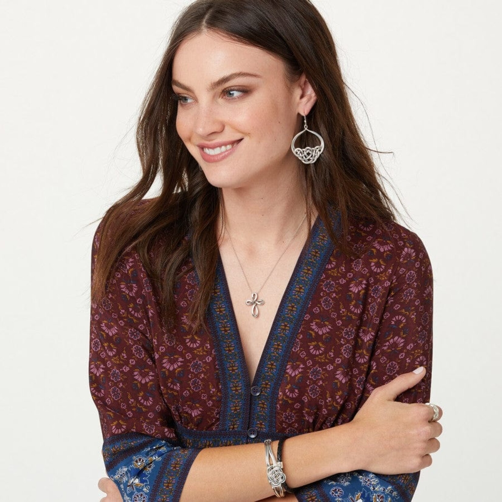 Brighton JL8490 Interlok Petite Cross Necklace