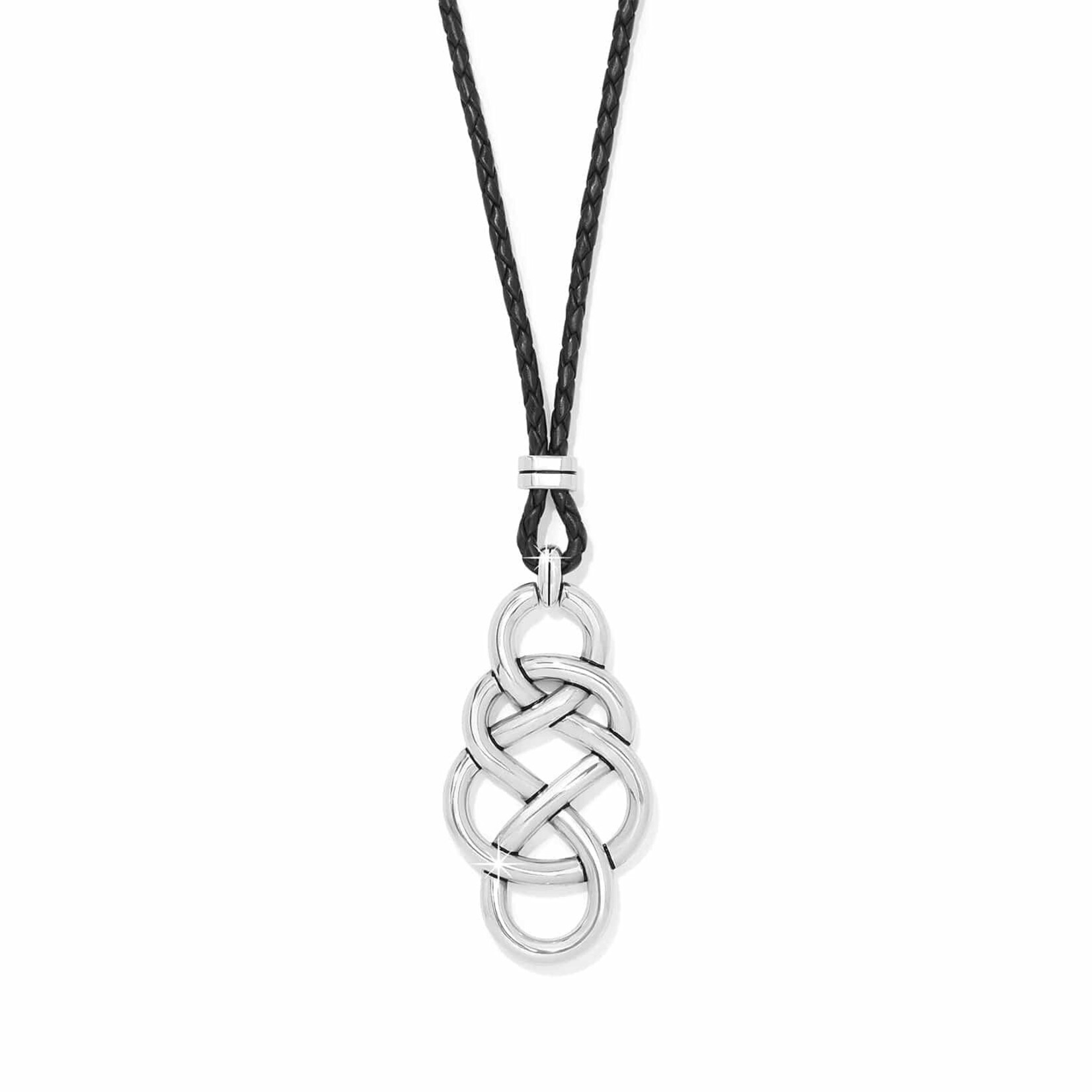 Brighton JM7728 Interlok Braid Bold Leather Necklace