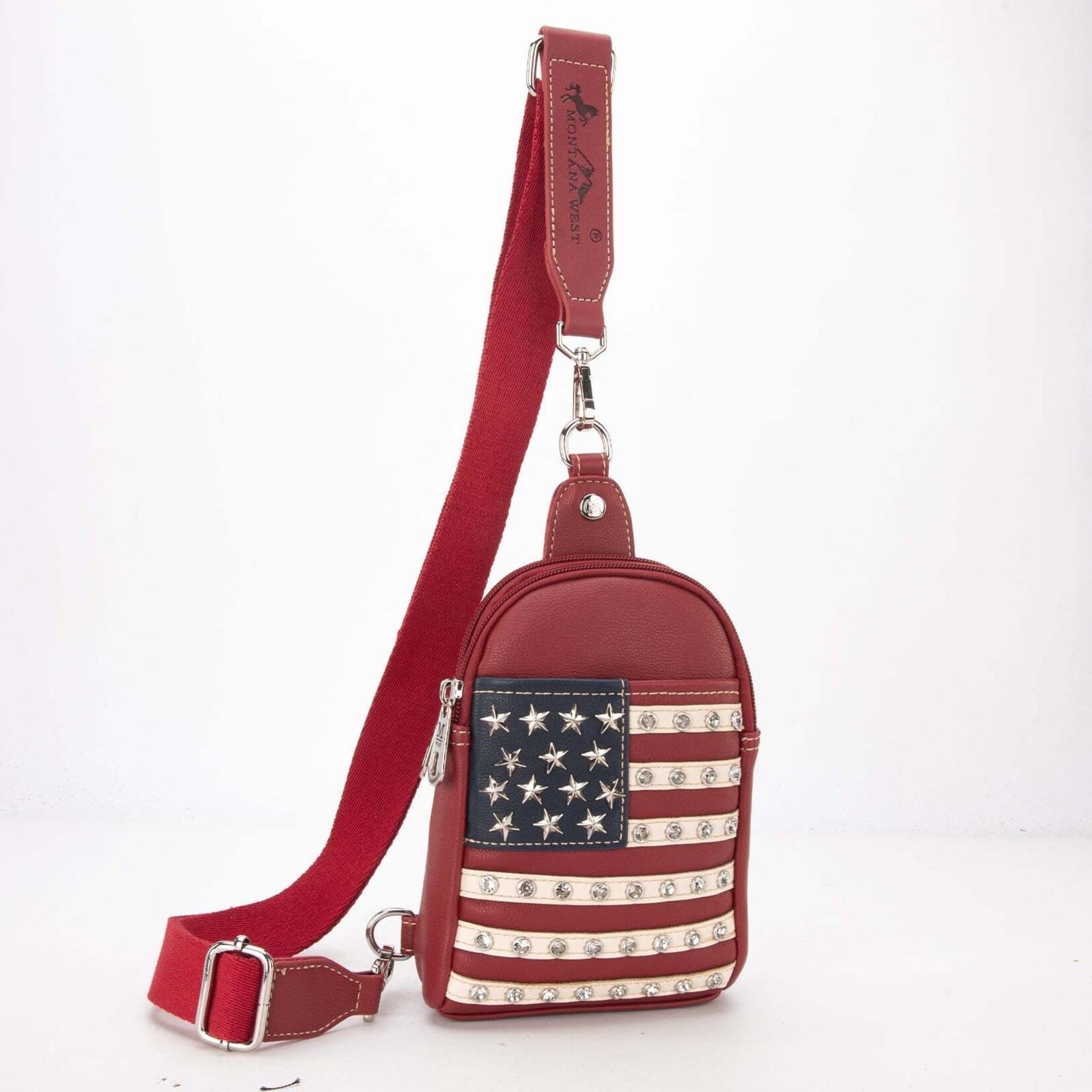 Montana West USA US04-210 MW - Red - American Pride Collection Sling Bag 2026