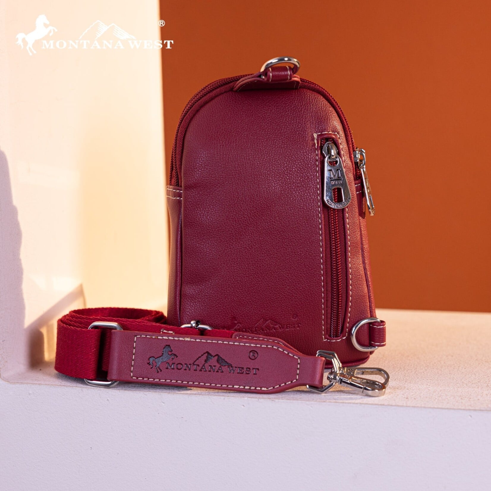 Montana West USA US04-210 MW - Red - American Pride Collection Sling Bag 2026
