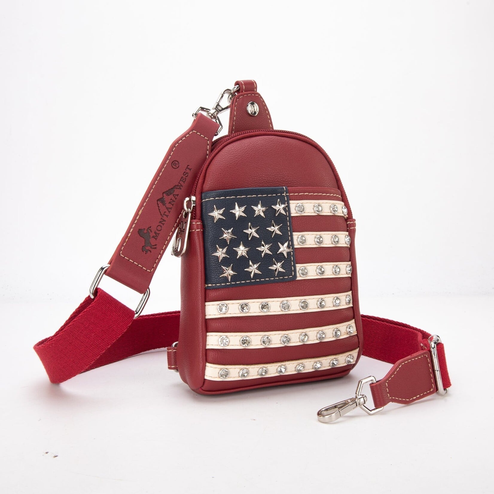 Montana West USA US04-210 MW - Red - American Pride Collection Sling Bag 2026