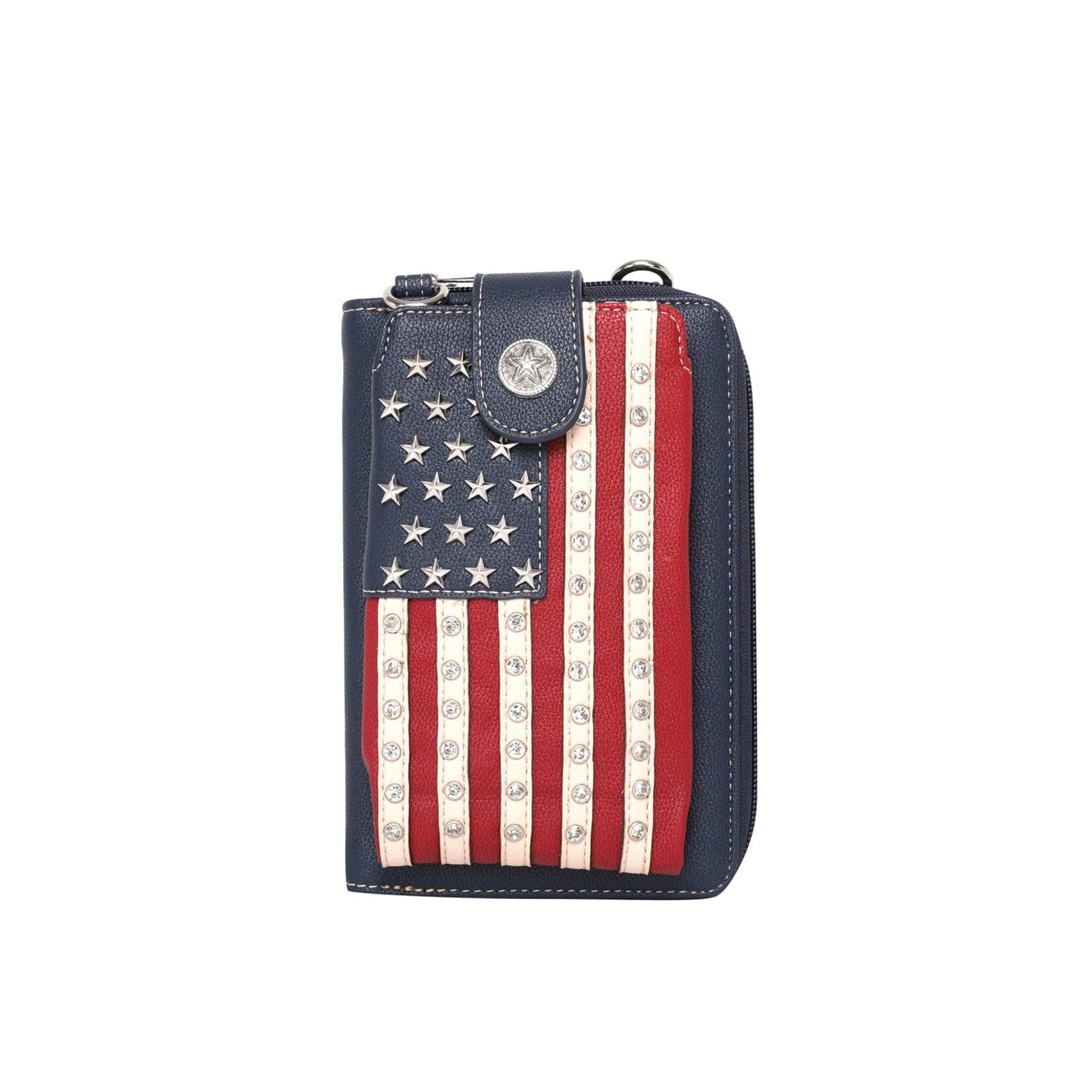 Montana West USA US04-183 - Navy - MW American Pride Crossbody Wallet 2026