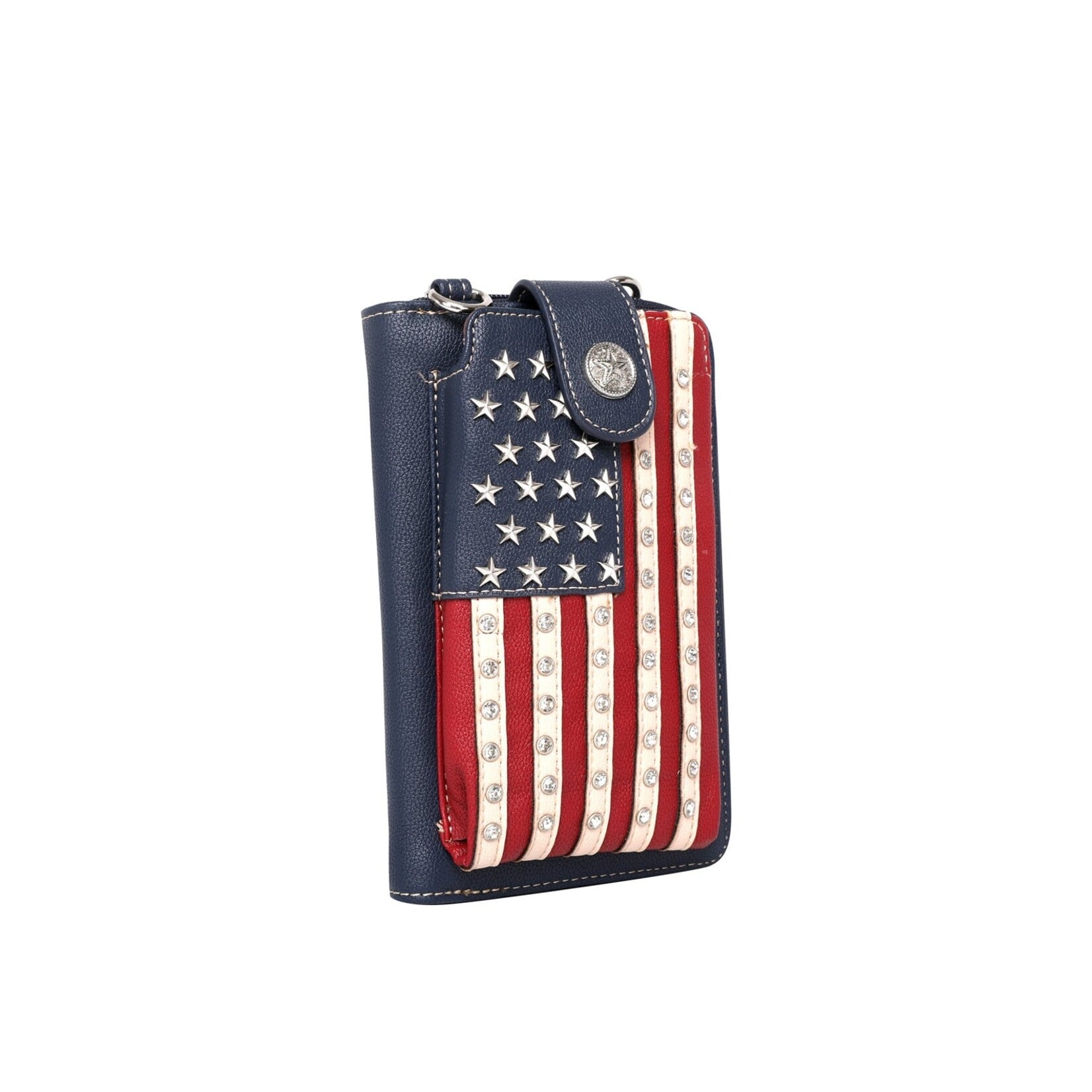Montana West USA US04-183 - Navy - MW American Pride Crossbody Wallet 2026