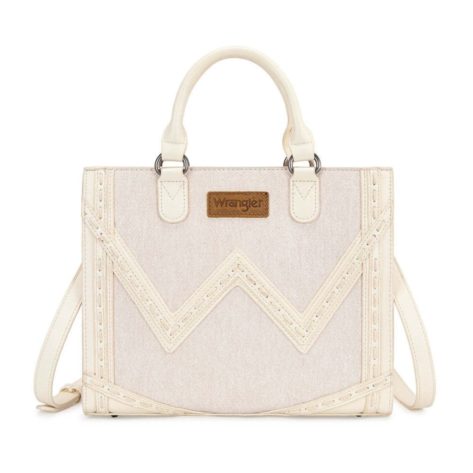 Wrangler WG456-8120TN - Tan - Wrangler Contrast Stitch Chevron Tote Bag 2026