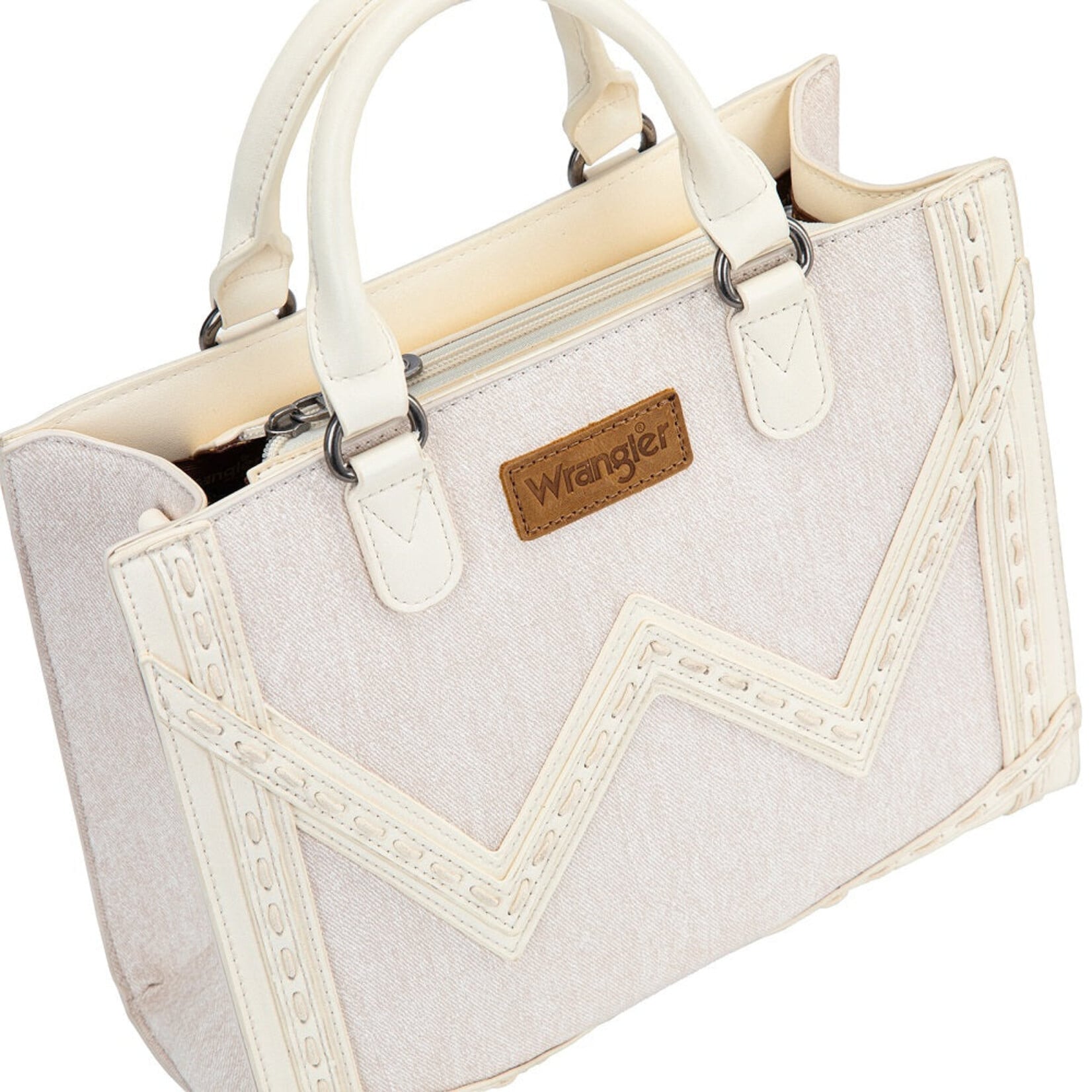 Wrangler WG456-8120TN - Tan - Wrangler Contrast Stitch Chevron Tote Bag 2026