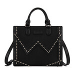 Wrangler WG456-8120BK - Black - Wrangler Contrast Stitch Chevron Tote Bag 2026