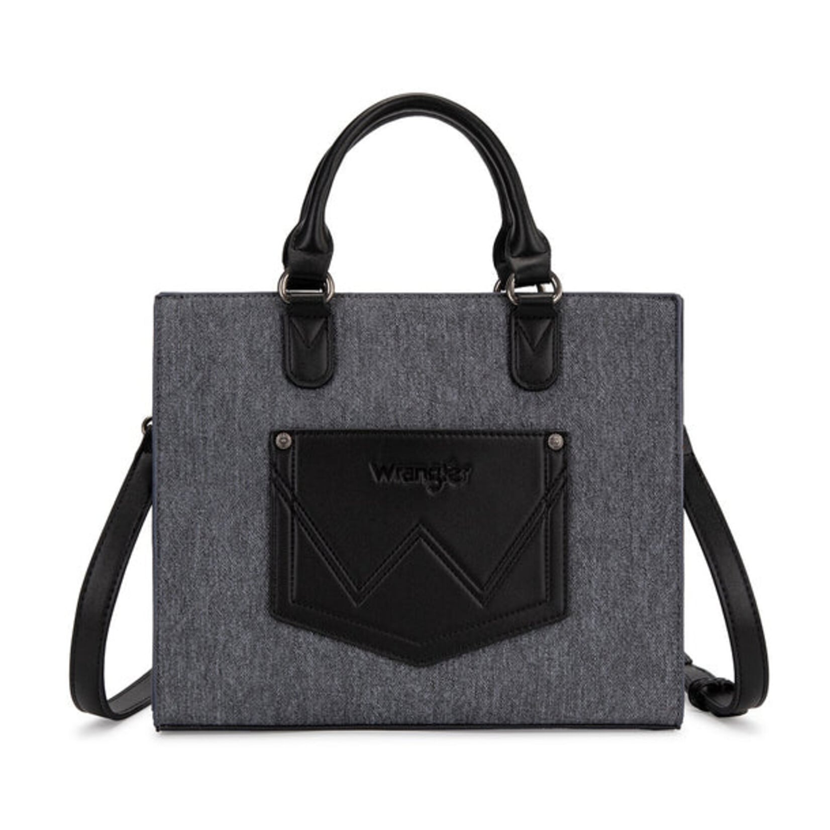 Wrangler WG456-8120DJN - Dark Jean - Wrangler Contrast Stitch Chevron Tote Bag 2026