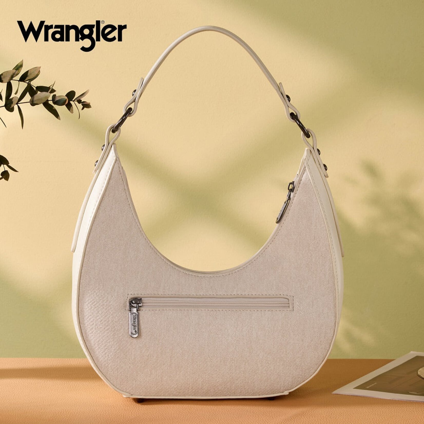 Wrangler WG456-818TN - Tan - Wrangler Contrast Stitch Chevron Hobo Shoulder Bag 2026