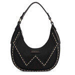 Wrangler WG456-818BK - Black - Wrangler Contrast Stitch Chevron Hobo Shoulder Bag 2026