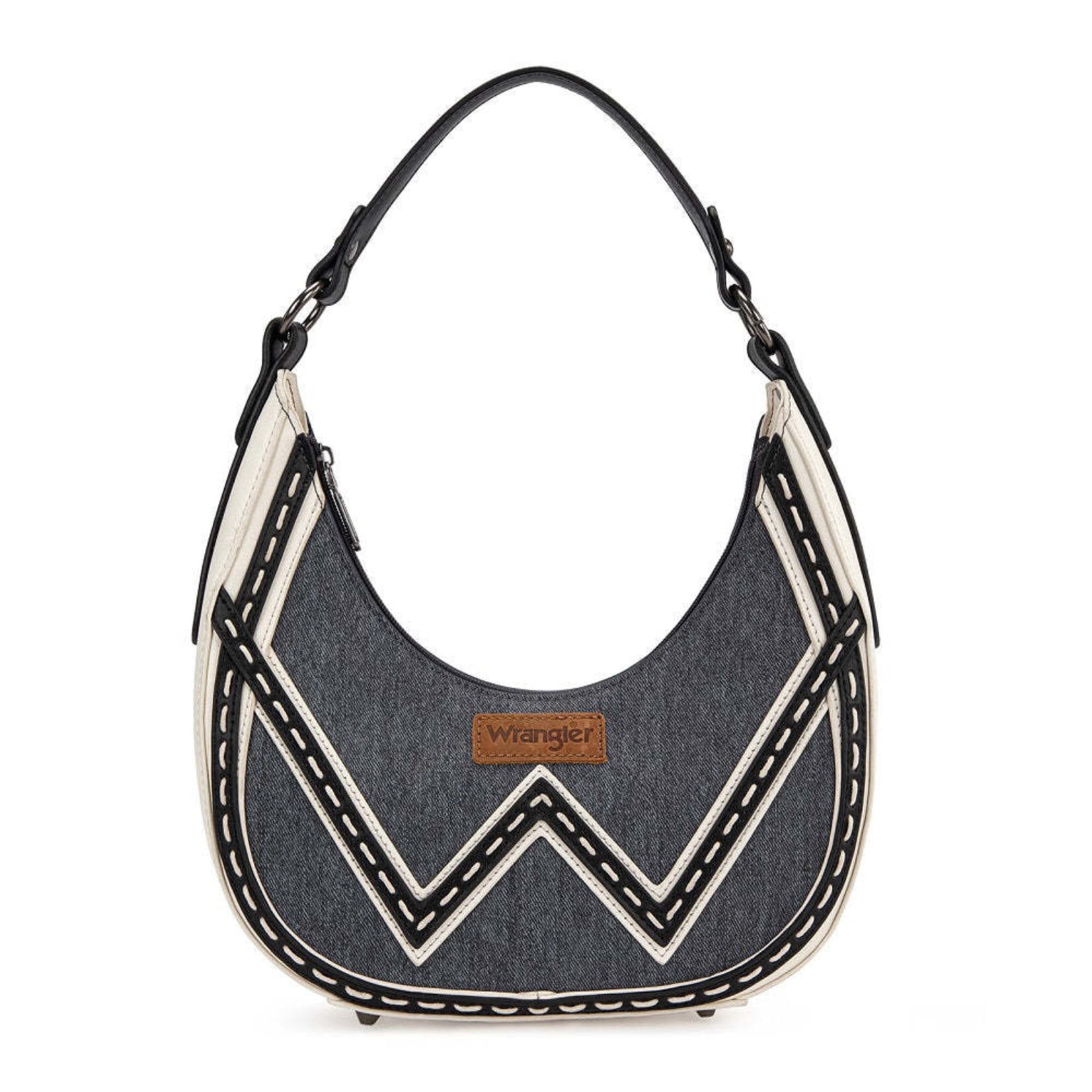 Wrangler WG456-818DJN - Dark Jean - Wrangler Contrast Stitch Chevron Hobo Shoulder Bag 2026