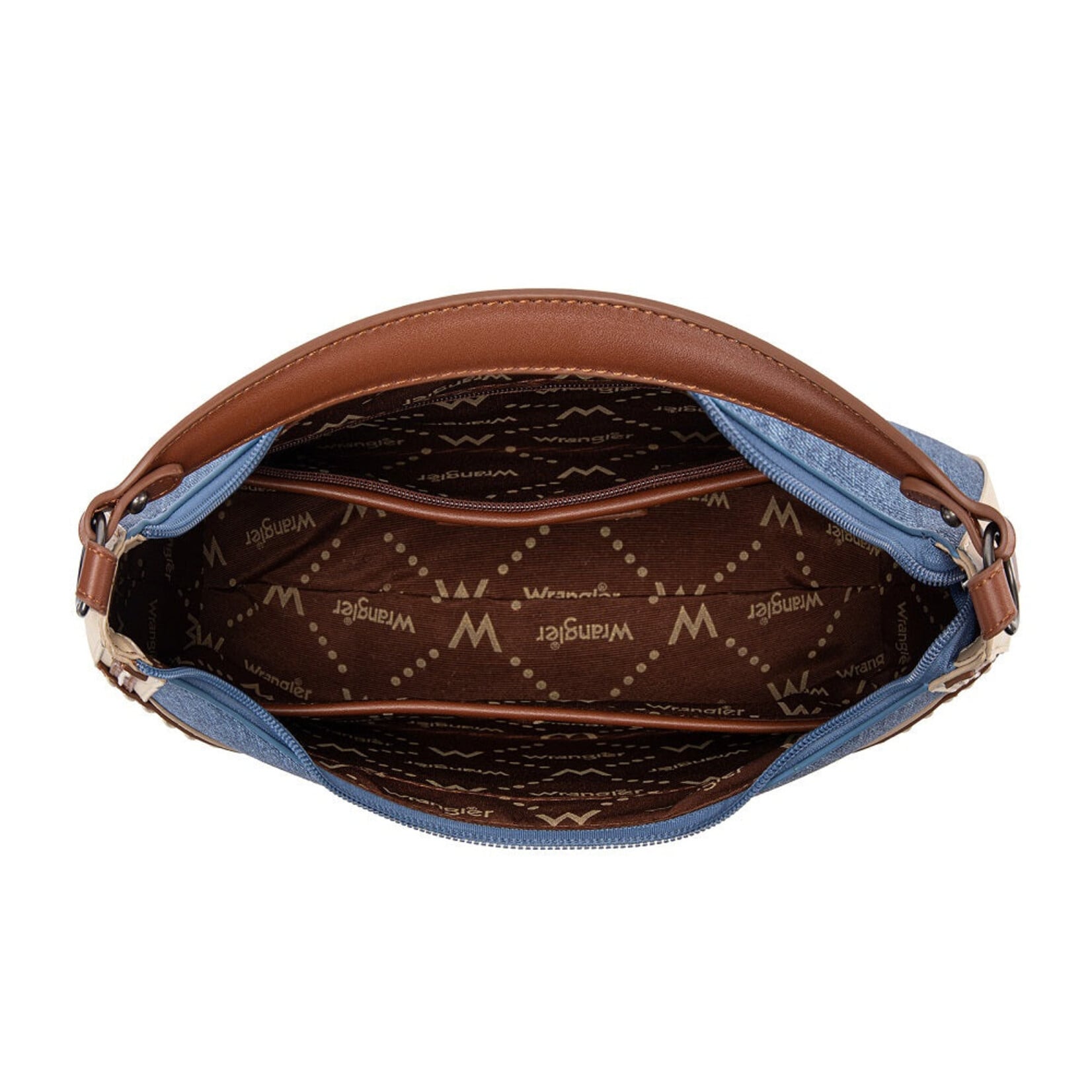 Wrangler WG456-818JN - Jean - Wrangler Contrast Stitch Chevron Hobo Shoulder Bag 2026